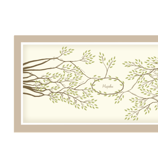 Схема семейного древа на 5-8 поколений.