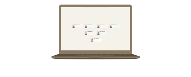 Ноутбук с изображение схемы родственников